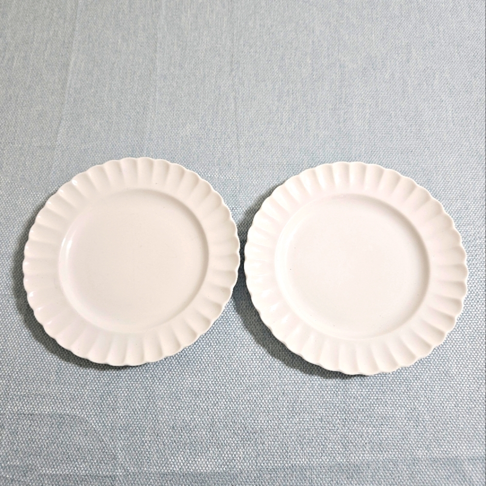 VTG Spode England (2) Chelsea‎ White Salad Plates Discontinued 1985 8 Inch White